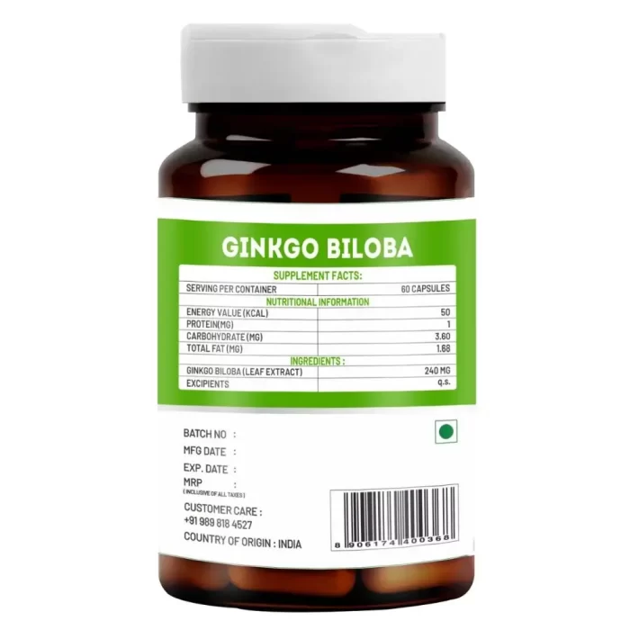 vitawin ginkgo biloba capsules nutritional value