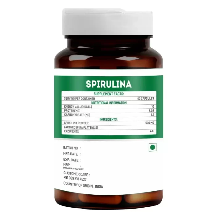 vitawin spirulina capsules nutritional value