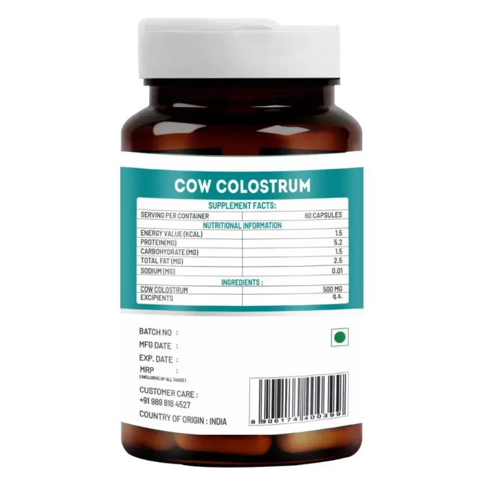 vitawin cow colostrum capsules nutritional value