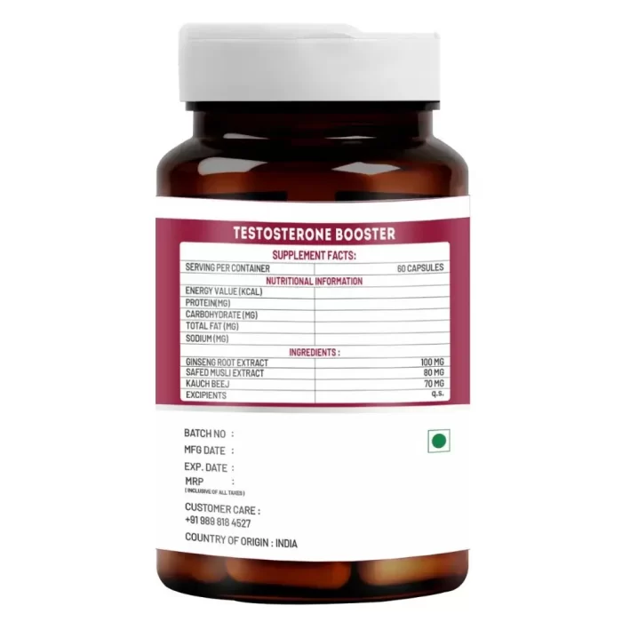 vitawin testosterone booster capsules nutritional value