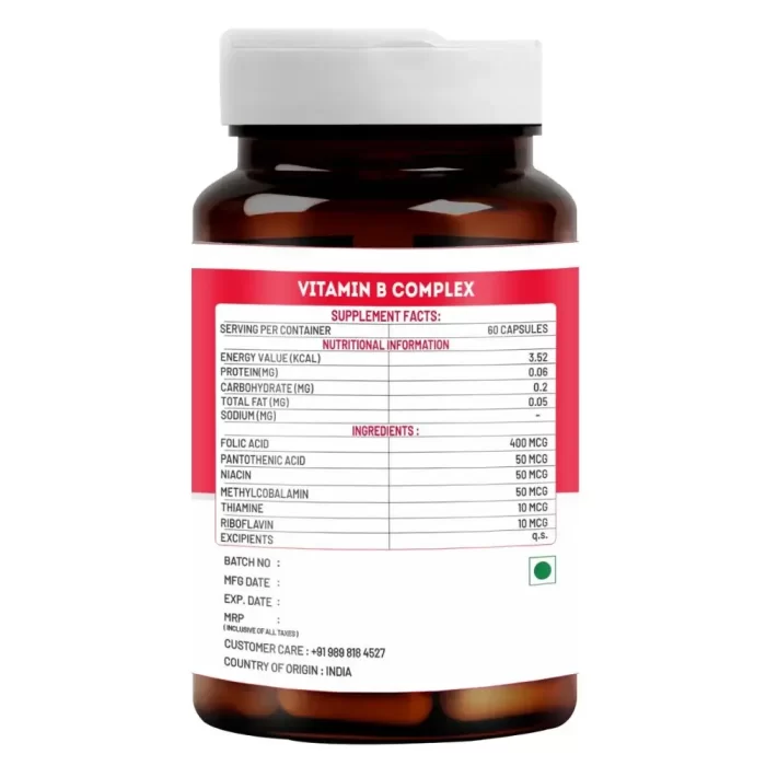 vitawin vitamin b complex capsules nutritional value
